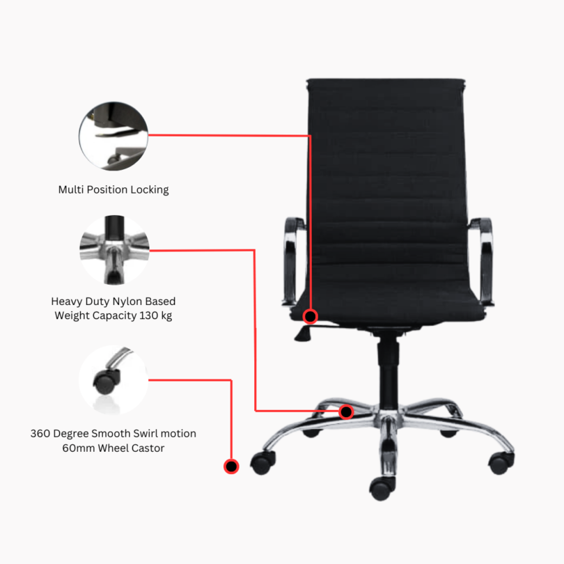 Classy Conference Medium Back Chair - Image 2