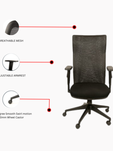 E Web Medium Back chair - Image 2