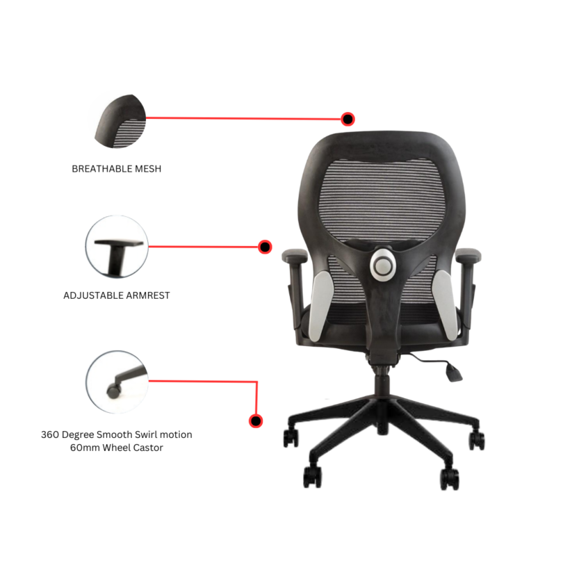 E mesh Medium Back chair - Image 2