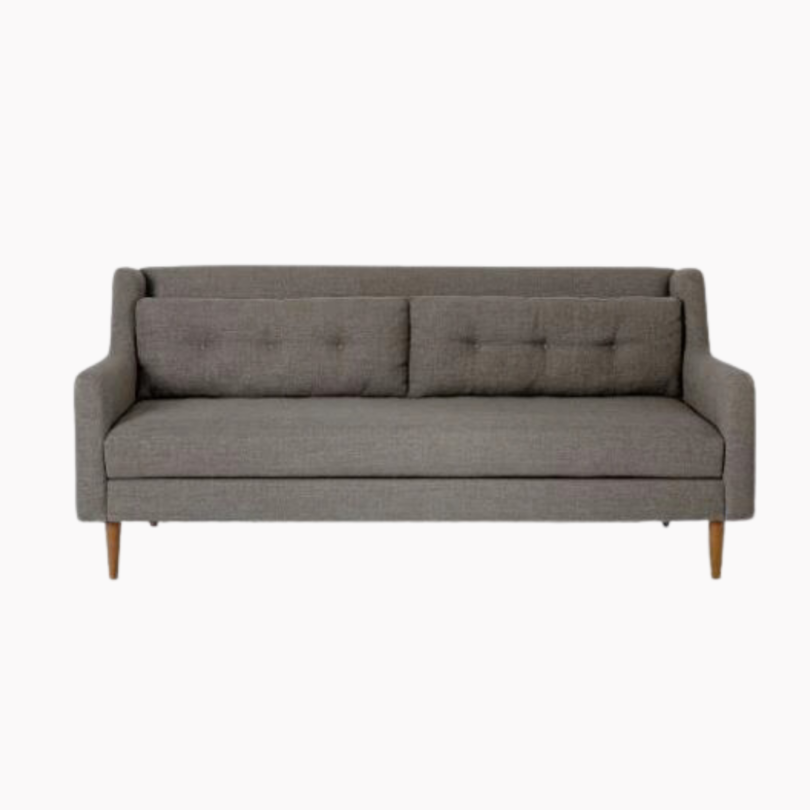 Grey Color Easy Assembly 2 Seater Sofa Couch