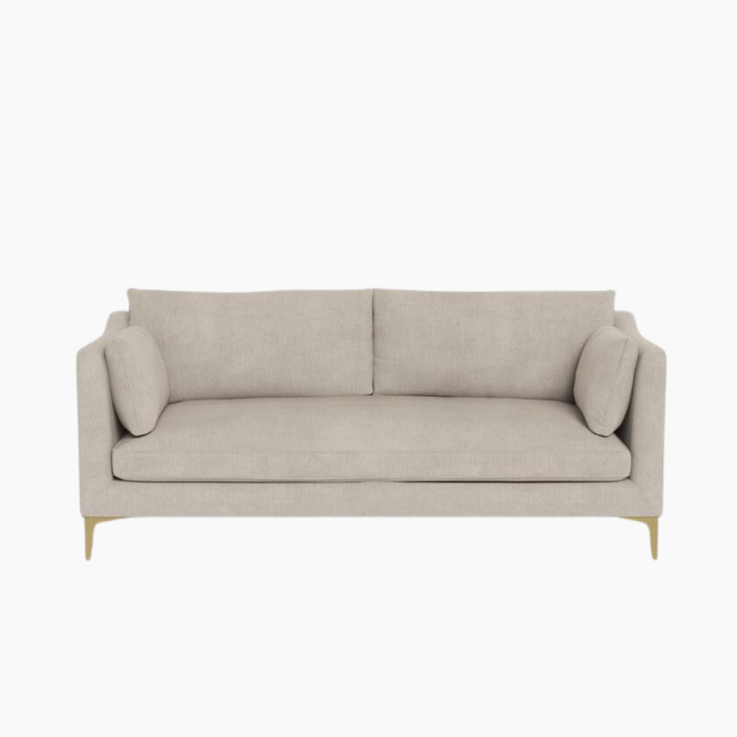 3 Seater Wood & Rattan Sofa