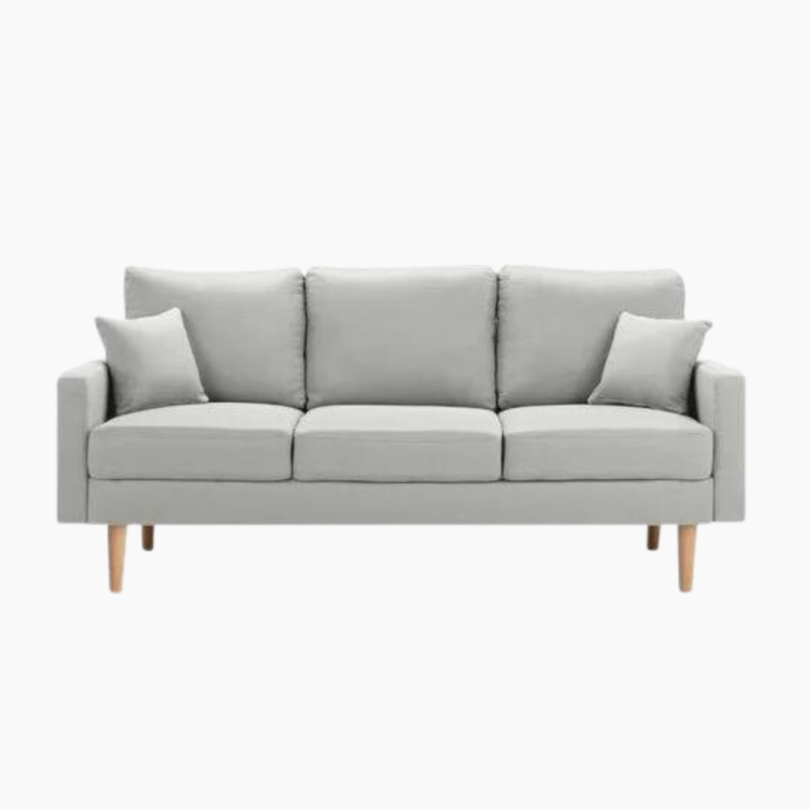 Grey Andor 3 Seater Fabric Sofa