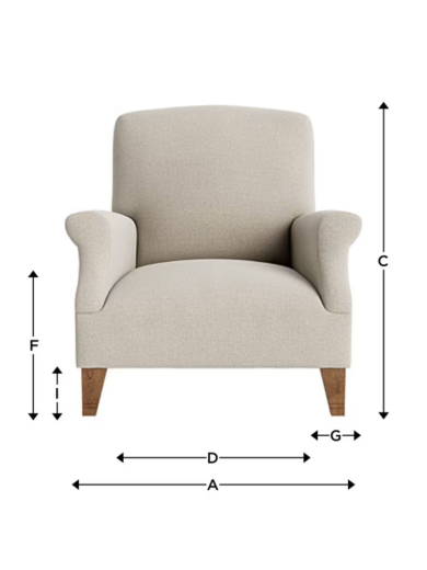 Valencia Herringbone Armchair - Image 2
