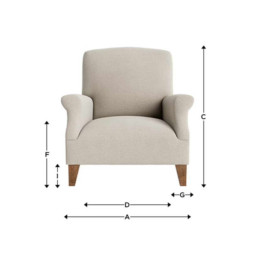 Valencia Herringbone Armchair - Image 2